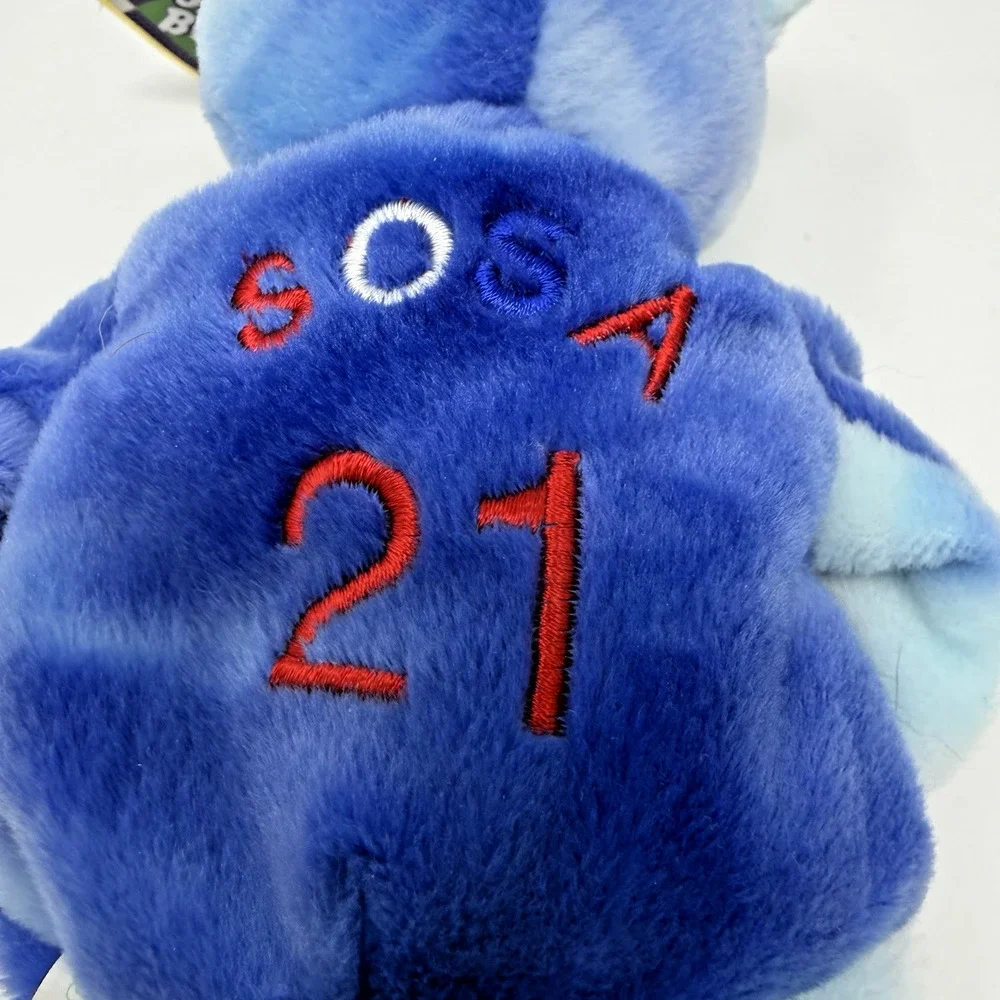 1999 Sammy Sosa #21 Salvinos Baby Bammers Series Plush Baseball Beanie Bear NWT